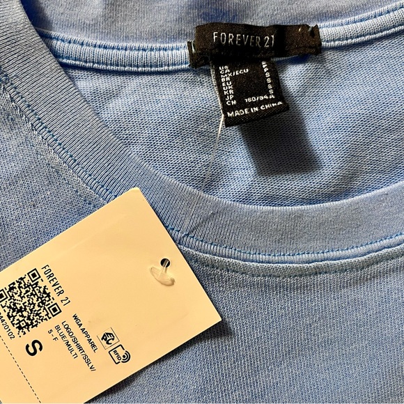 Forever 21 Graphic Boxy Making Waves Kona, Hawaii T-Shirt Blue/Multi Small - Picture 5 of 6